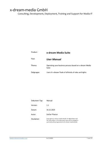 Media Suite User Manual Cover